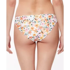 Cheap 🎁 Jessica Simpson Flower Power Solids Ruched Front Halter One-Piece 🩱 Swimsuit White ⌛