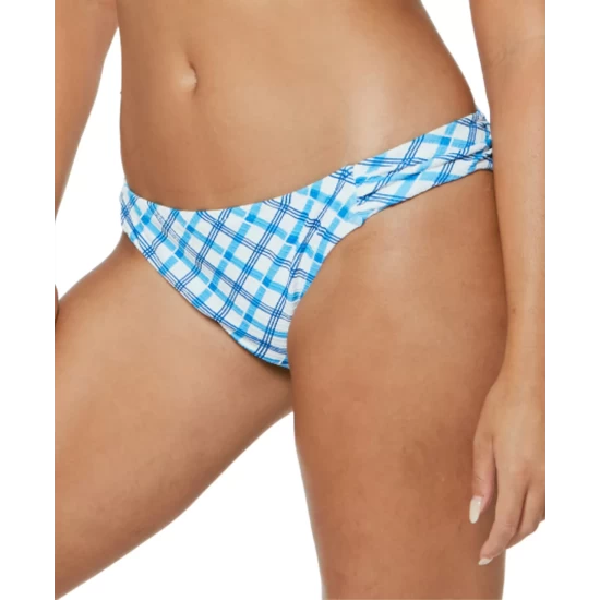 Promo 😉 Jessica Simpson Afternoon Tea Checked Shirred Hipster 👙 Bikini Bottoms Caspian Plaid 🔔 - Image 4