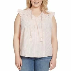 Flash Sale 🎉 Jessica Simpson Trendy Plus Size Alisha Boho Top Sunflower 🎁