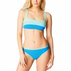 Wholesale ⌛ Jessica Simpson South Of Border Bandeau & Hipster Swim Bottoms Blue/teal 🔔