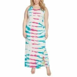 Best deal ๐ฅ Jessica Simpson Trendy Plus Size Bianca Tie-Dyed ๐ Dress Blue Grass Tie Dye ๐