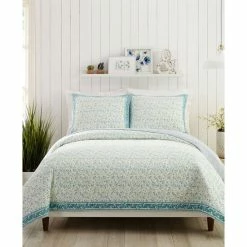 Wholesale ❤️ Jessica Simpson Felicity Full/Queen Quilt Blue 😉