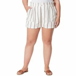 Buy 🤩 Jessica Simpson Trendy Plus Size Marylynn Striped Shorts Moxy Stripe 😍