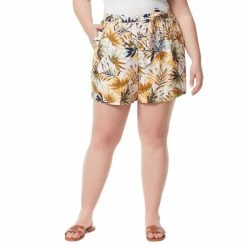 Cheap 🤩 Jessica Simpson Trendy Plus Size Ellown Tie-Waist Shorts Bay Breeze 🧨