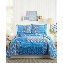 Best deal ๐ฏ Jessica Simpson Azra Twin Quilt Blue โค๏ธ