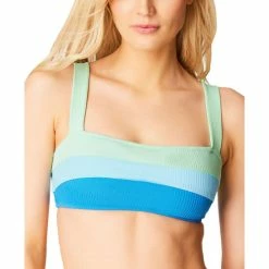 Best Pirce 🥰 Jessica Simpson South Of Border Bandeau Swim Top Blue/teal 🎉