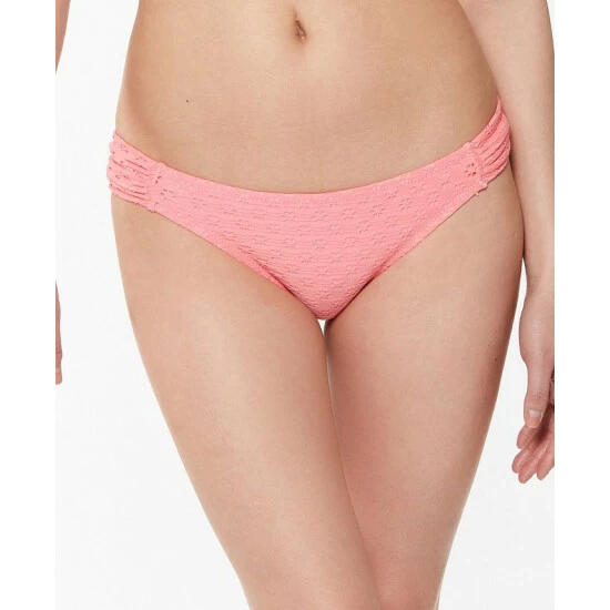 Deals 🤩 Jessica Simpson Sweet Tooth Solids Shirred Hipster 👙 Bikini Bottoms Fizz ✨