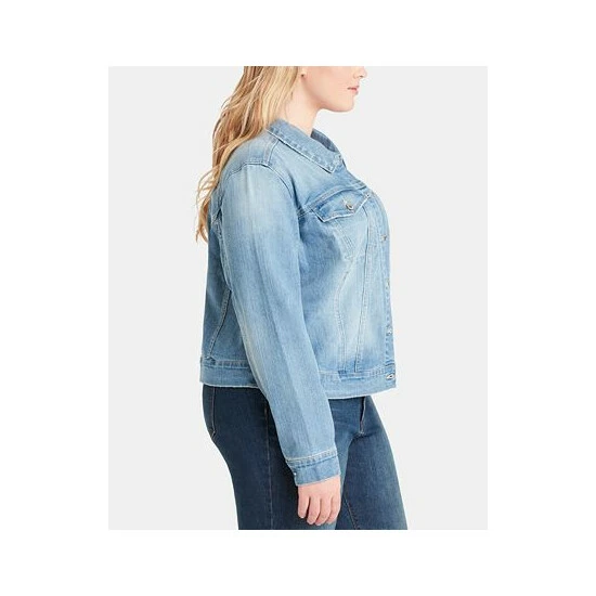 Top 10 👏 Jessica Simpson Trendy Plus Size Cotton Denim Jacket Maude 🥰 - Image 3