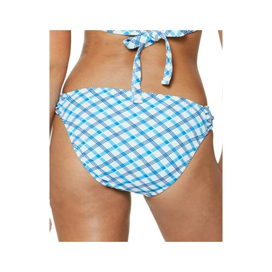 Promo 😉 Jessica Simpson Afternoon Tea Checked Shirred Hipster 👙 Bikini Bottoms Caspian Plaid 🔔 - Image 2
