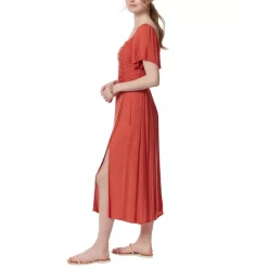 Best Pirce 🤩 Jessica Simpson 👩 Women's Monique Ruched Trumpet-Sleeve Top Ocean Depths 👏